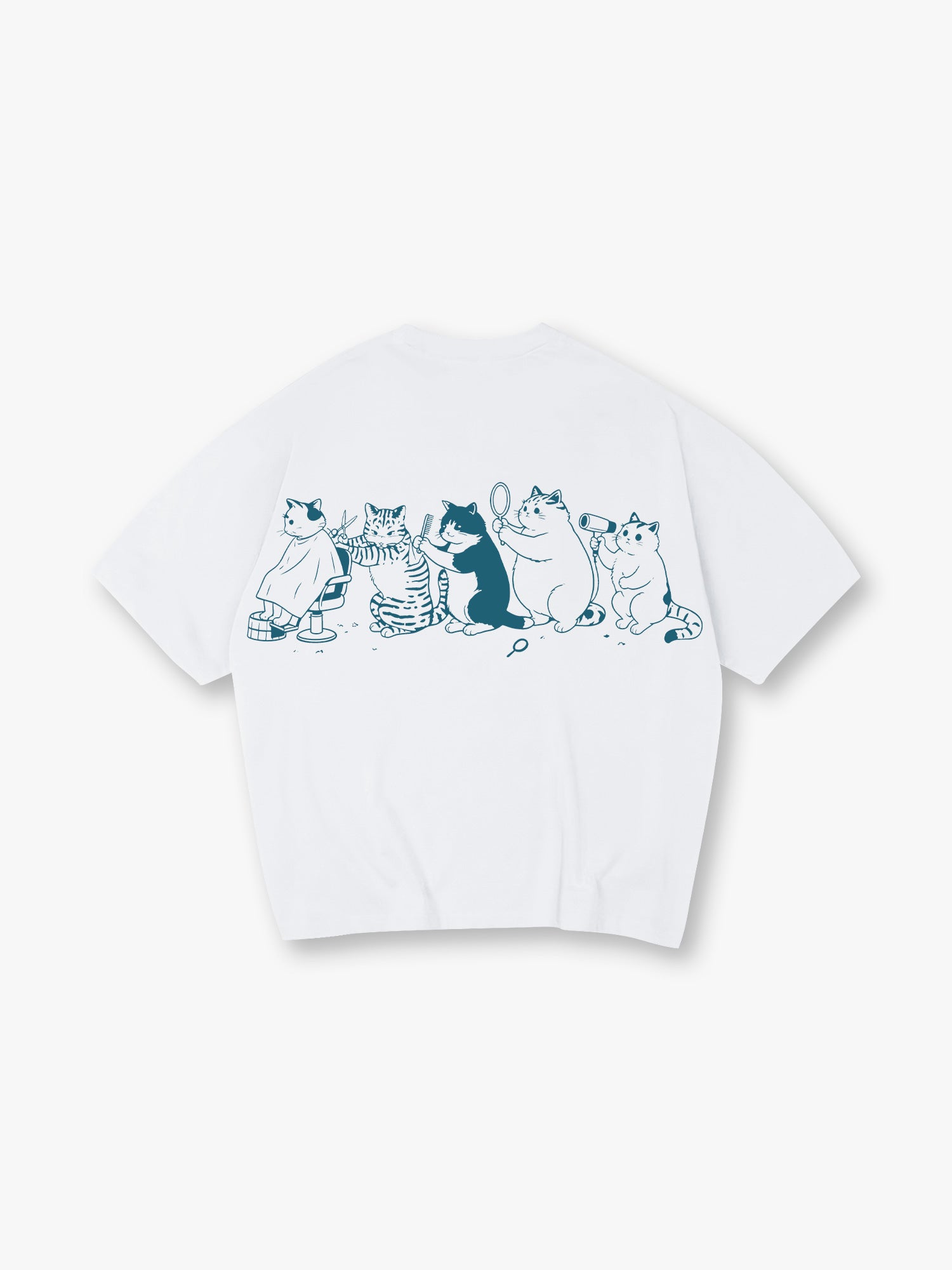 Barber Shop Cats Line T‑Shirt