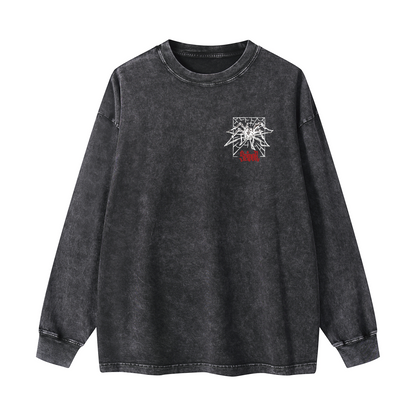 Snowflake Print Crewneck Sweatshirt WYYL-03