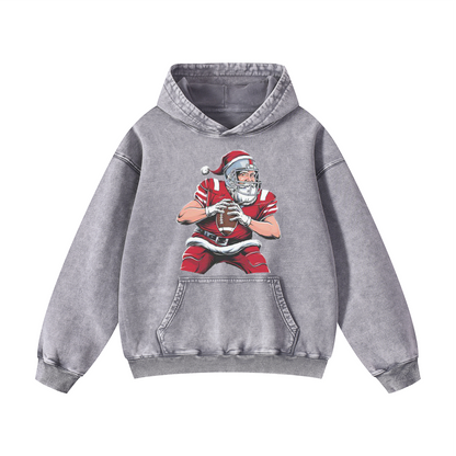 Santa Claus playing American Football Hoodie