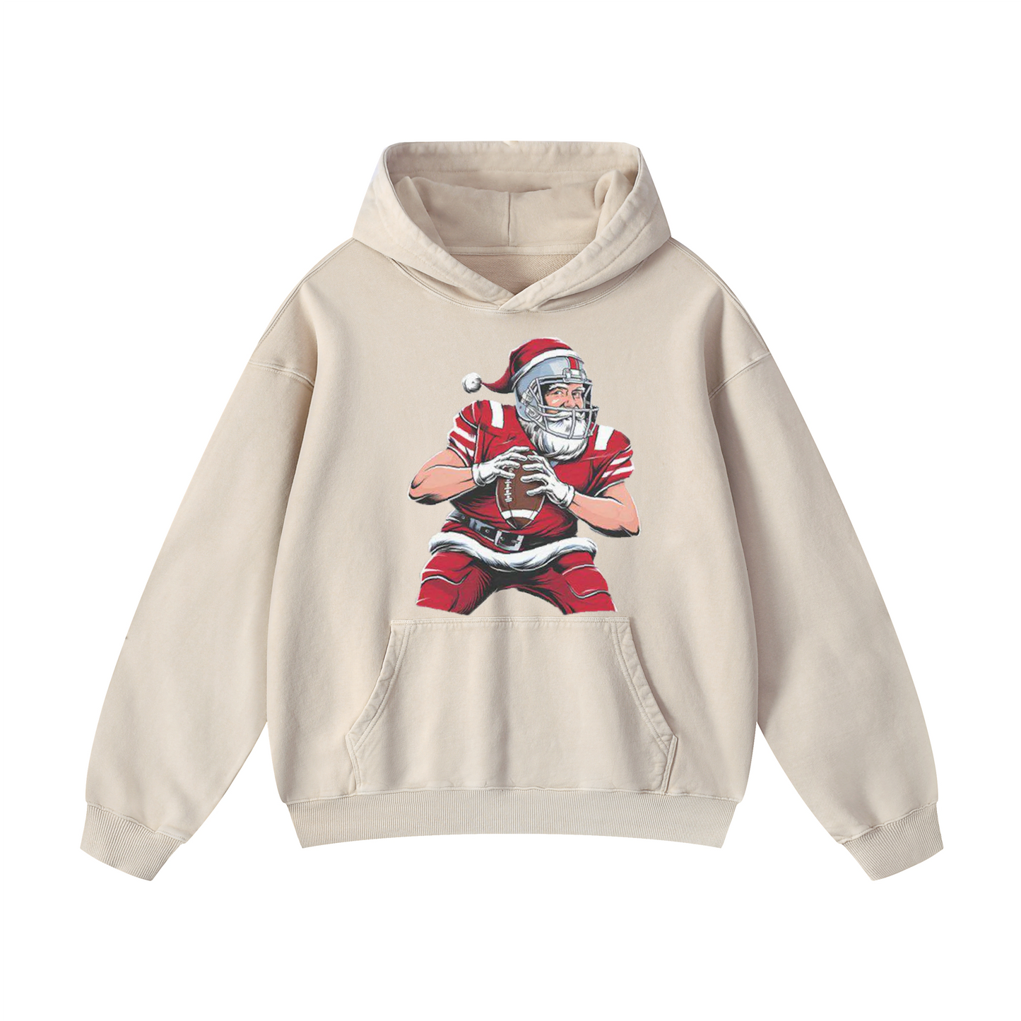 Santa Claus playing American Football Hoodie