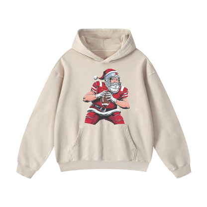 Santa Claus playing American Football Hoodie