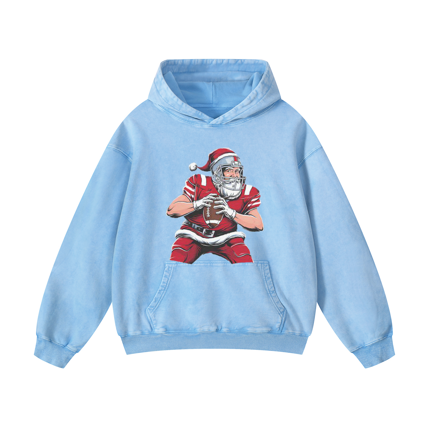 Santa Claus playing American Football Hoodie