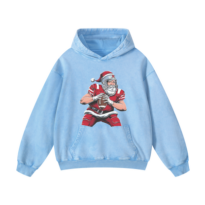 Santa Claus playing American Football Hoodie