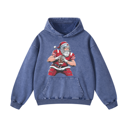 Santa Claus playing American Football Hoodie