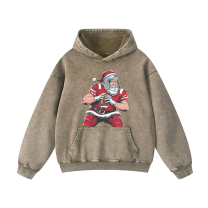Santa Claus playing American Football Hoodie