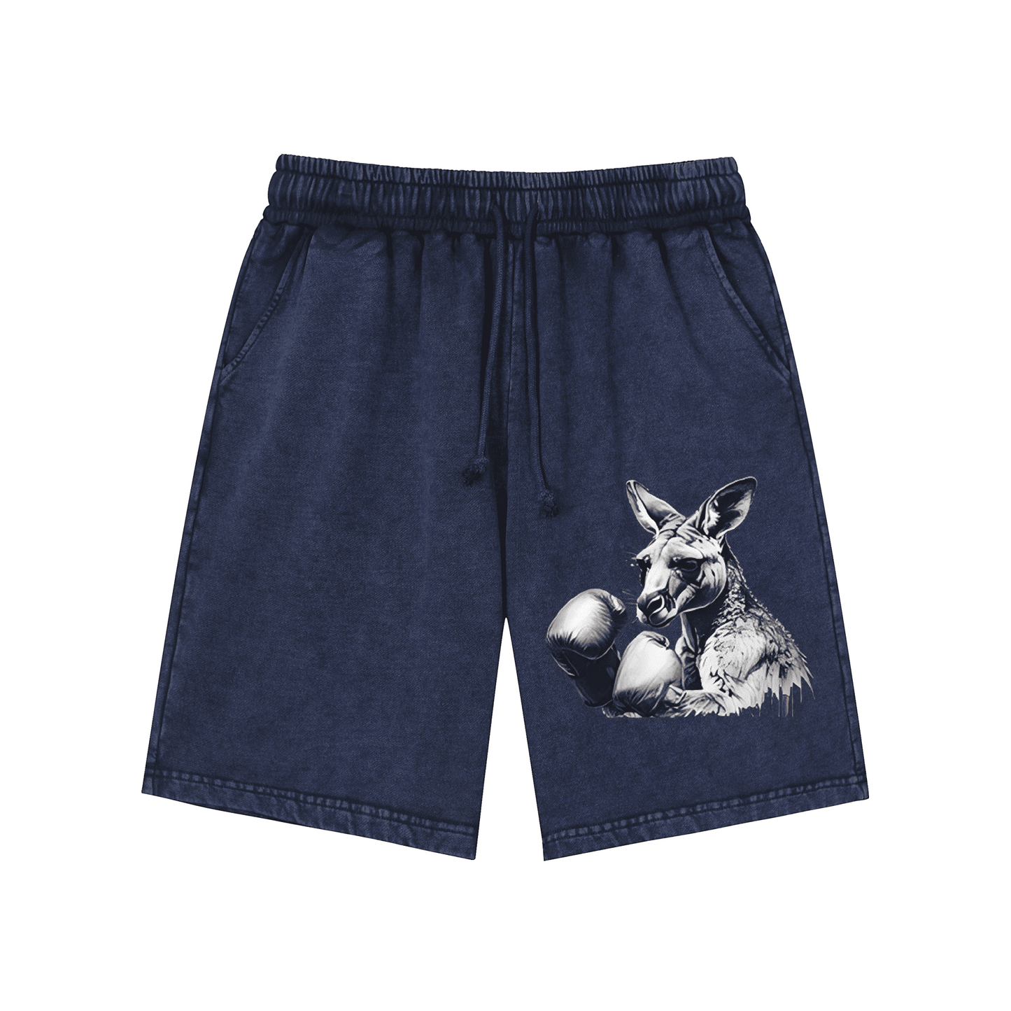 Boxing Kangaroo  Snow-Washed Shorts L-5544