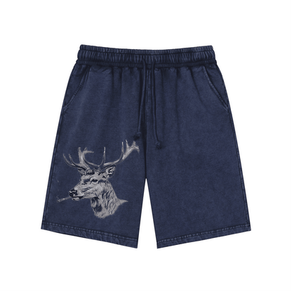 The Smoking Deer Snow-Washed Shorts L-5544