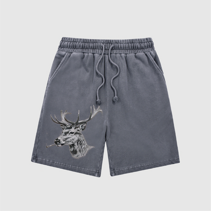 The Smoking Deer Snow-Washed Shorts L-5544