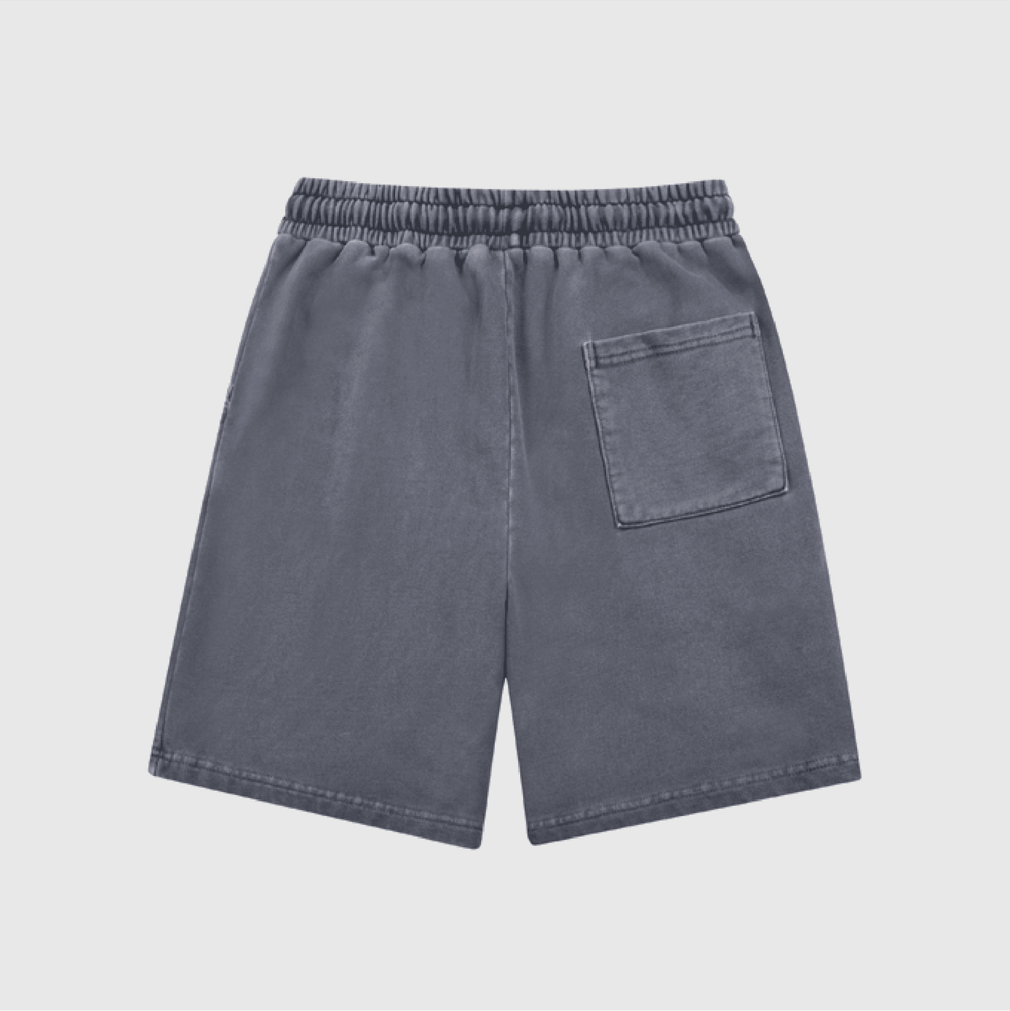 Cartoon Little Devil ,Grinning Cat and Horned Demon Head Snow-Washed Shorts