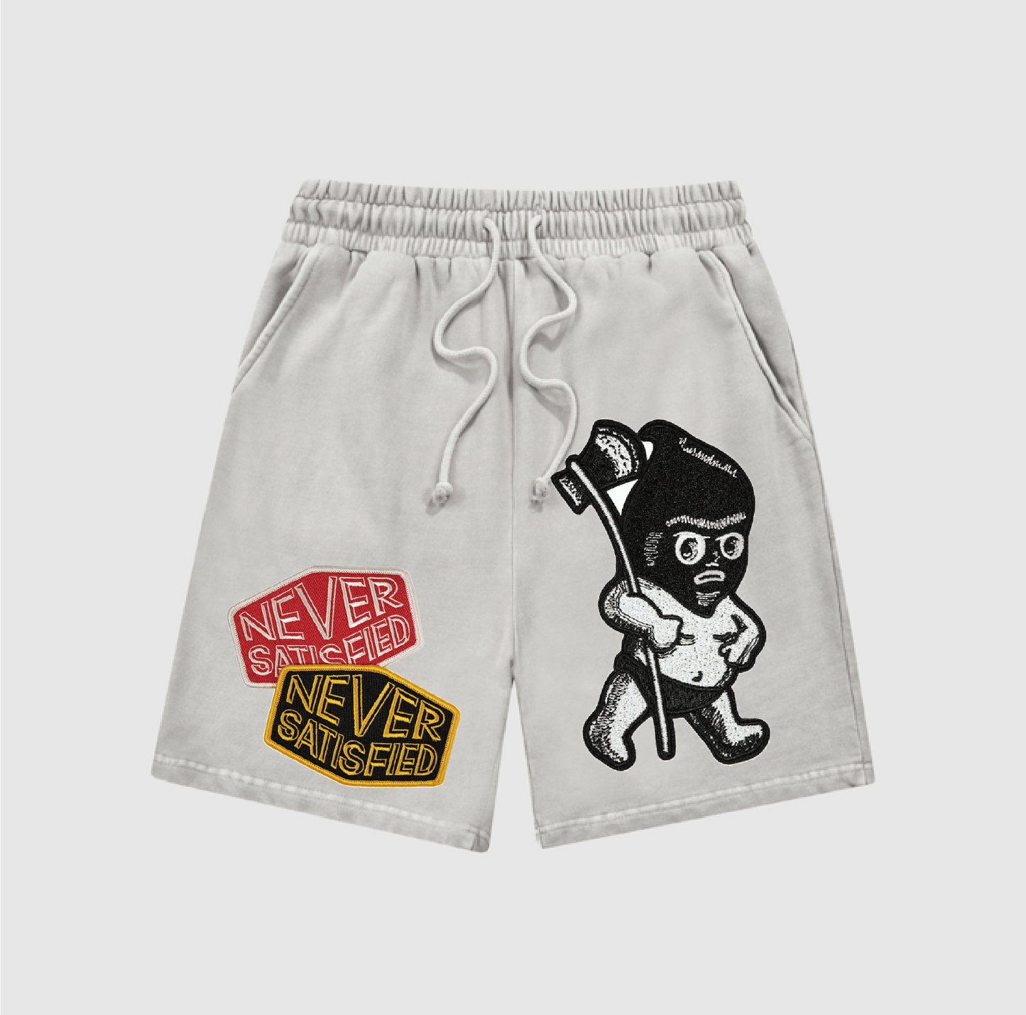 NEVER SATISFIED  Snow-Washed Shorts L-5544